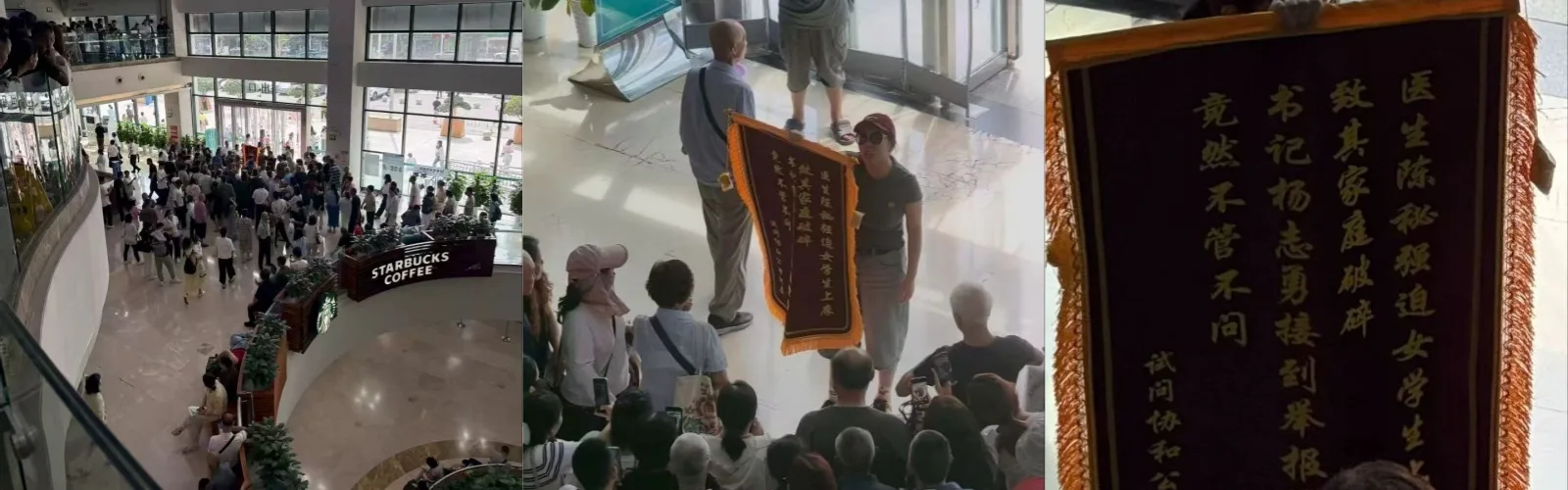 协和医院大厅“公理何在”？女学生被医生陈秘强迫上床，家庭破碎；书记杨志勇接到举报后置之不理，一面锦旗直指医疗伦理崩塌！