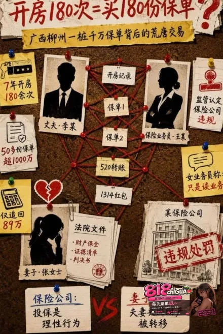 广西柳州新华保险女销售王婷婚内出轨客户老板,7年开房180次换取投保515万,原配得知后全网曝光不雅视频!