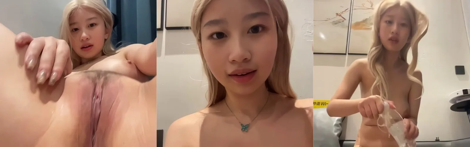 白虎嫩穴手指一碰就潮喷不止，变成胯下专属玩具。山东菏泽萝莉母狗王依婷与金主调教视频泄密！奶子一只手都握不住 。