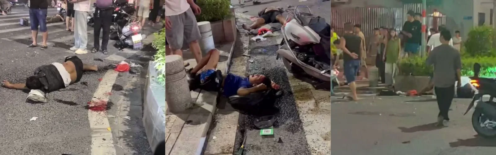 揭阳阳美保利一期前红绿灯突发车祸！现场一度引发围观，具体伤亡情况仍待确认