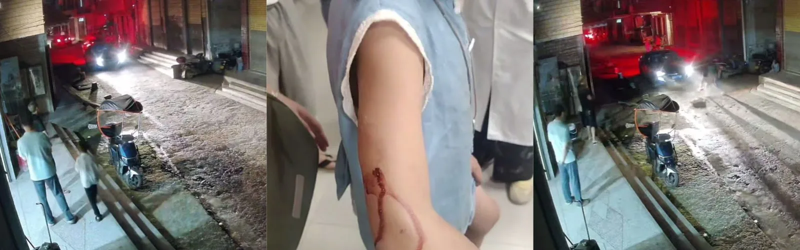新化洋溪镇突发惊险一幕：恶犬当街疯狂扑咬小女孩，危急时刻母亲持棍打趴恶犬！