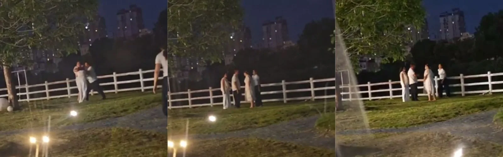 上海某公园突发：原配当众手撕小三！渣男极力护航引发围观怒火