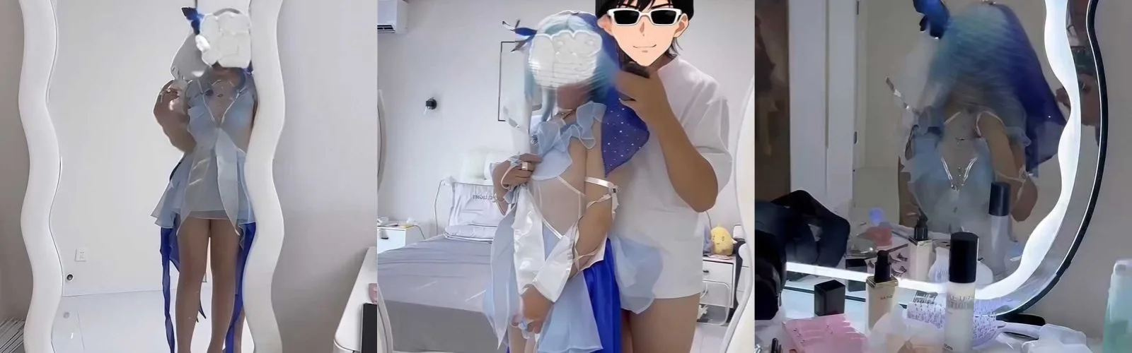 推特炮神古河君会员福利 调教白虎嫩妹镜前全裸挑逗被狠插白丝肥臀