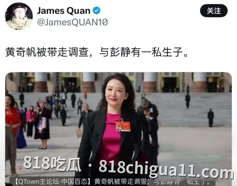 前重庆市市长黄奇帆涉嫌贪污腐败就此落马!隐藏多年的地下情人竟是律师彭静,终究还是倒在了女人的石榴裙下,不雅视频惨遭流出。