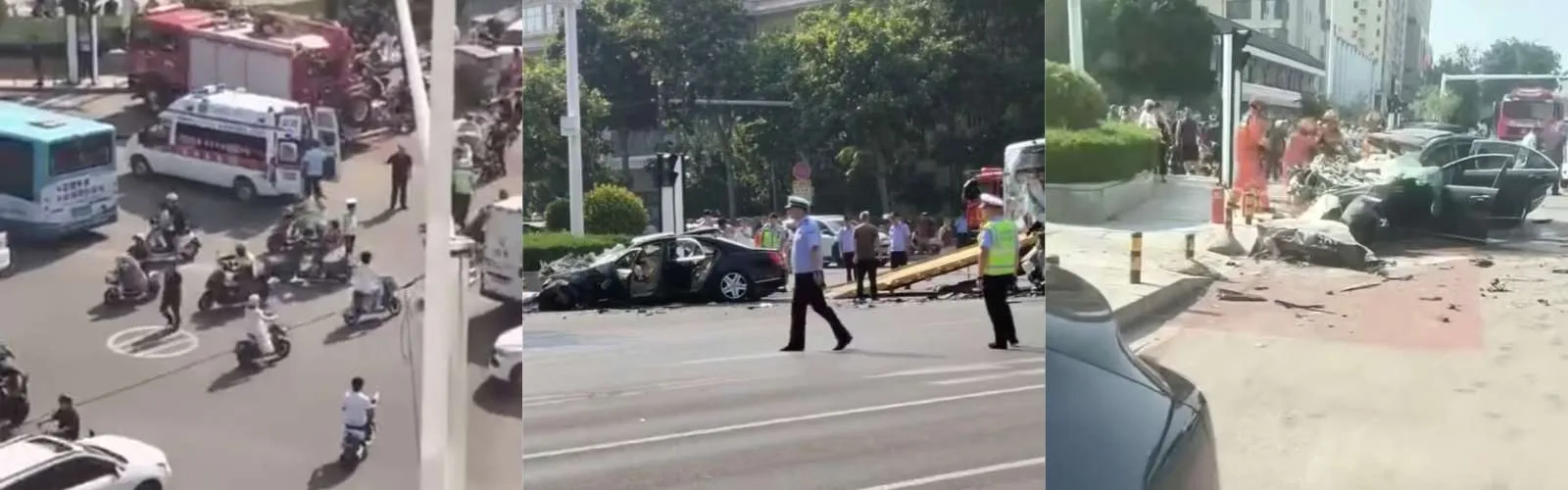 运城盐湖区十字路口突发车祸：行车安全无小事，公共交通安全红线不容践踏