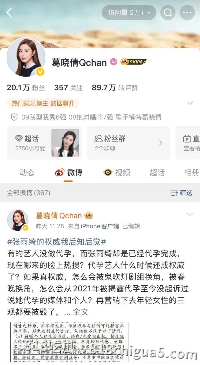 知名女星张雨绮再次冲上热搜,十年感情黑历史曝光,知三当三私生活淫乱不堪,代孕旧料再度摆上台面!