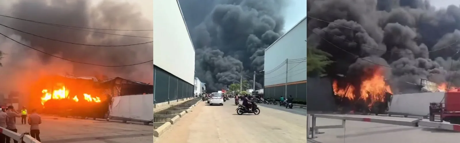 突发！印尼雅加达苏达机场附近仓库区突发大火：20余栋建筑被吞噬，涉中资泡沫床垫厂，排烟救援正全力进行